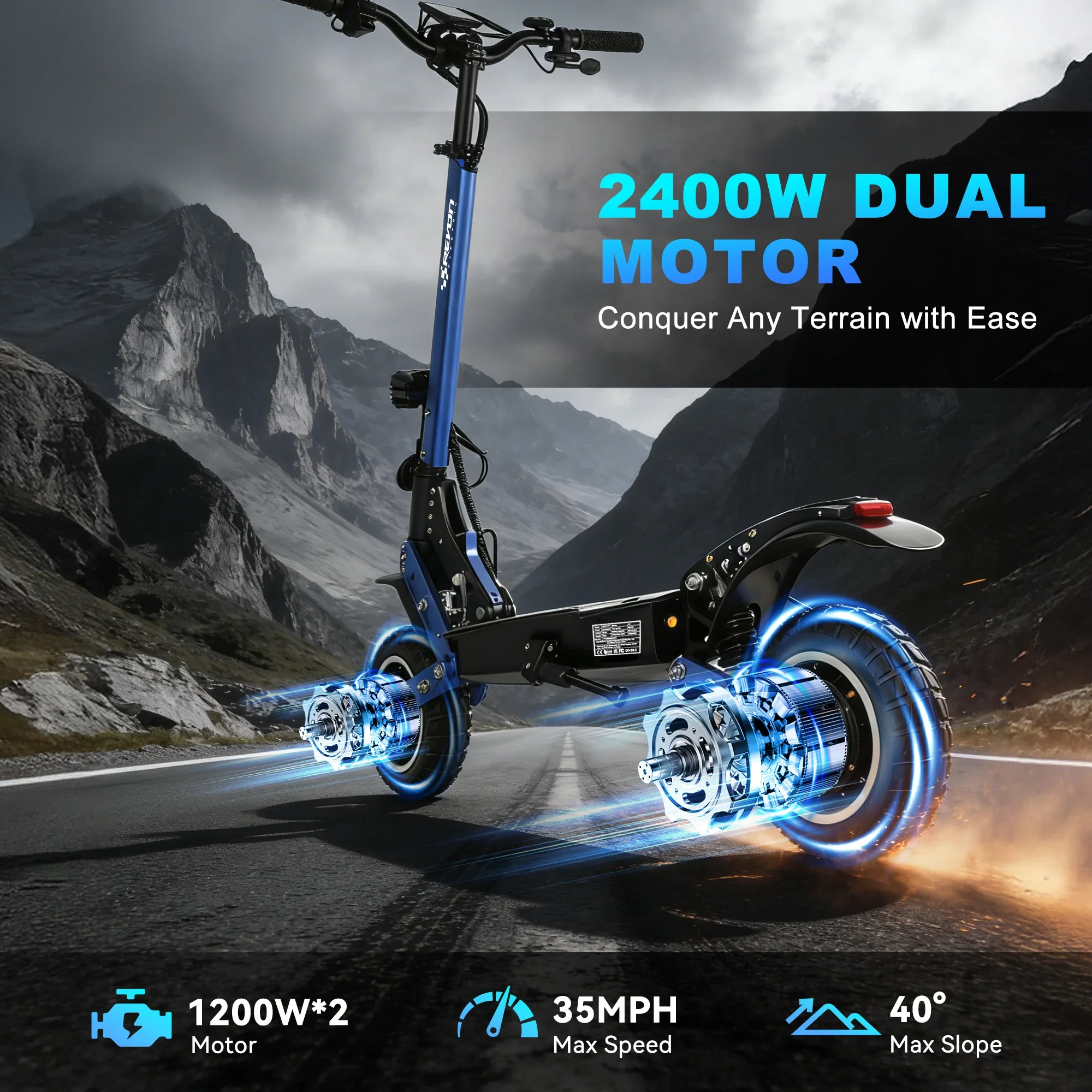 Solar - Revon H1 Electric Scooter view 2